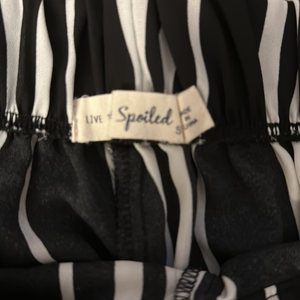 Live To Be Spoiled Striped Flared Pants - Picture 3 of 3